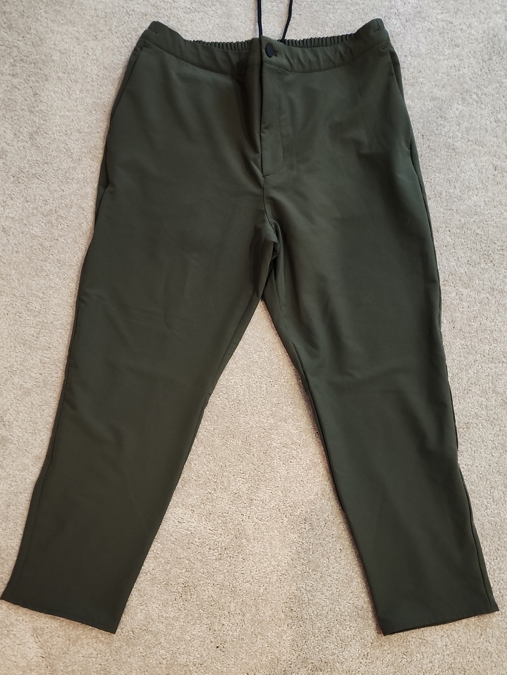 Banana Republic Men's Olive Green Slim Tapered Tech Pants